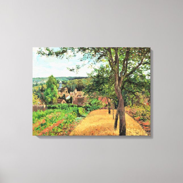 Pissarro - Orchards of Louveciennes, fine art, Canvas Print (Front)