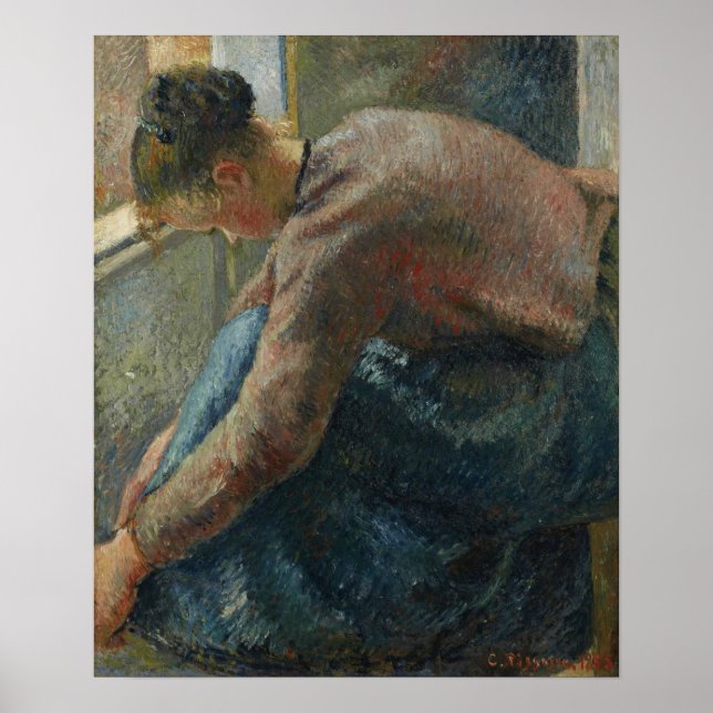 Pissarro - Peasant Woman Put On The Boots 1885 Poster (Front)