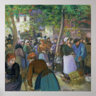 Pissarro - Poultry Market At Gisors Poster
