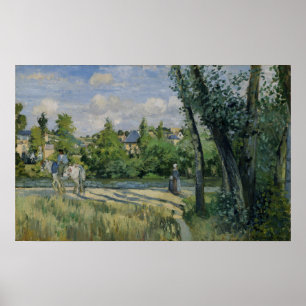 Pissarro - Sunlight On The Road Pontoise Poster