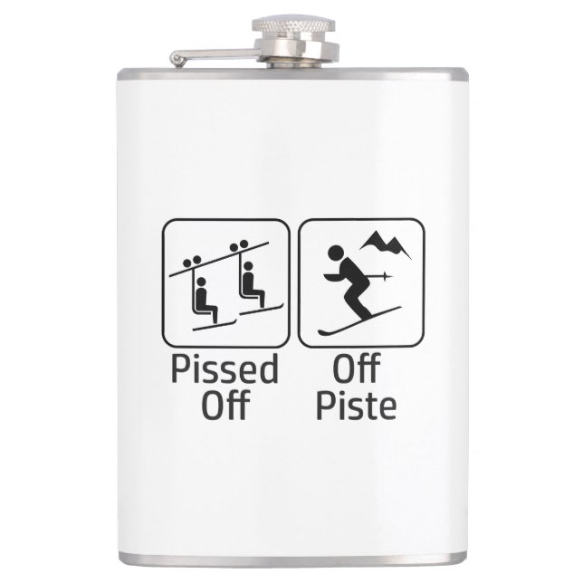 Pissed Off Off Piste Hip Flask (Front)