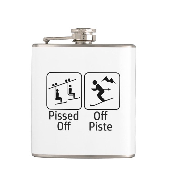Pissed Off Off Piste Hip Flask (Front)