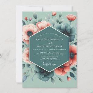Pistachio Bold Botanical Wedding Invitation