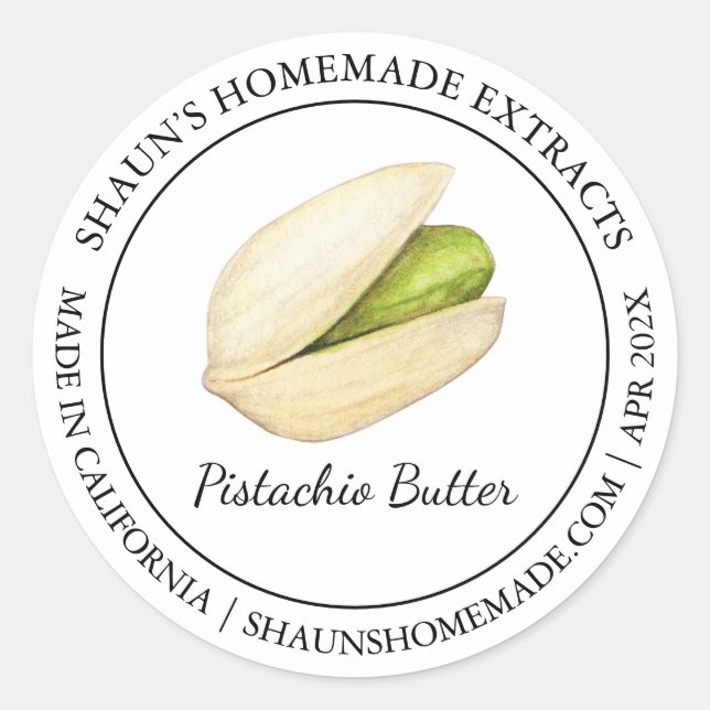 Pistachio Butter Modern label (Front)