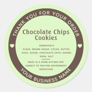 Pistachio Cottage Law Ingredient Baker Sticker