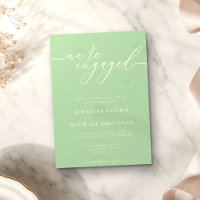 Pistachio & Cream Simple Minimal We are Engaged