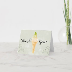 Pistachio Ice Cream Bridal Shower Thank You Card
