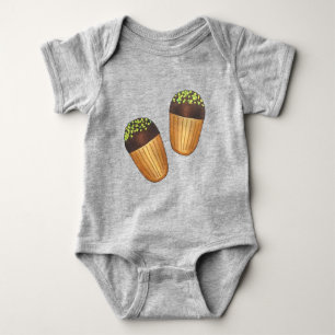 Pistachio Madeleines French Pastry Pastries Baking Baby Bodysuit