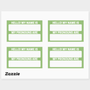 Pistachio Name & Pronoun Labels