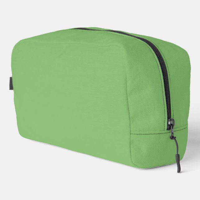 Pistachio Nut Green Solid Colour Dopp Kit (Right Corner)