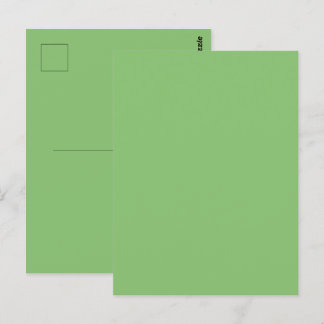 Pistachio Nut Green Solid Colour Postcard