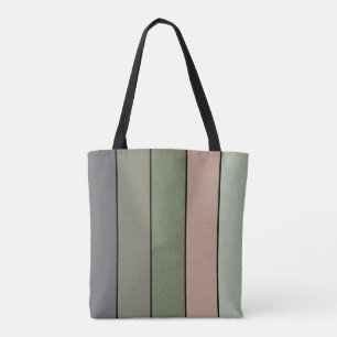 Pistachio Nut Shell Green Peach Purple Stripes  Tote Bag