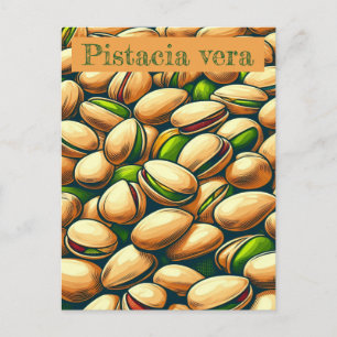 Pistachio pop art postcard