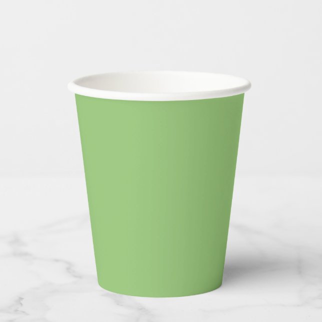 Pistachio Solid Colour Paper Cups (Front)