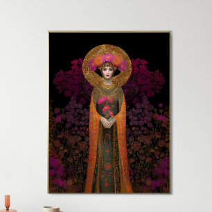 Pistis Sophia Art Nouveau Print: Gold Purple Poster