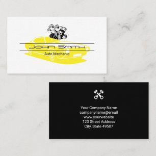 Piston Car Engine Engineer Pistons Business Card