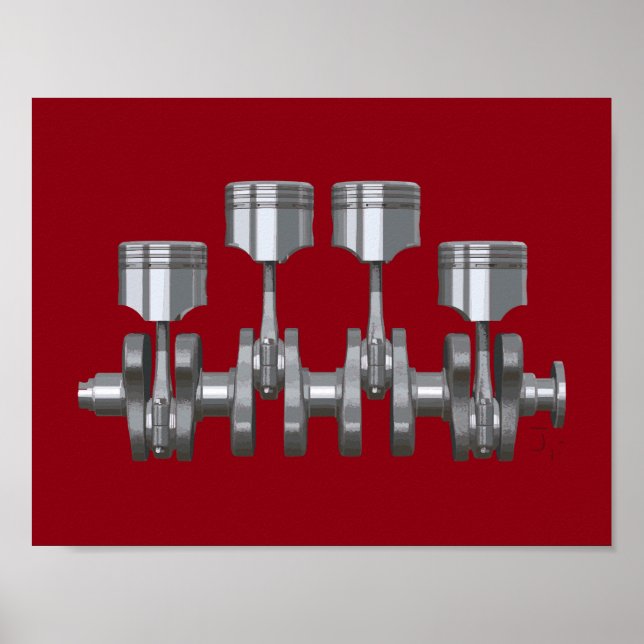 Piston Crankshaft Poster (Front)