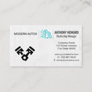 Pistons Wrench in Hand Business Card