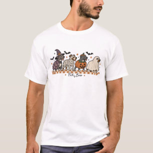 Pit Boo Funny Ghost Pumpkin Pitbull Dog Costume T-Shirt