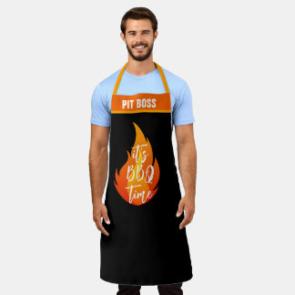 Pit Boss Apron, Personalised Funny BBQ Grill Gift Apron