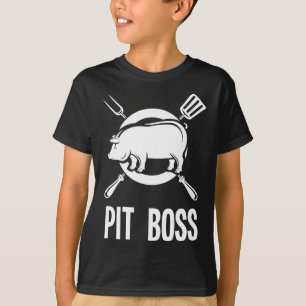 Pit Boss Shirt Bbq Funny Pitmaster Pig Grilling Gi