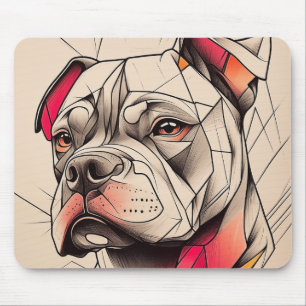 Pit Bull Abstract Portrait Mouse Pad