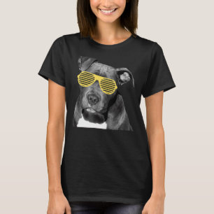 Pit Bull & Glasses T-Shirt