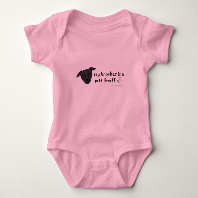 pit bull baby bodysuit (Front)