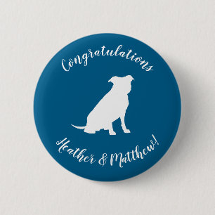 Pit Bull Baby Shower Dog Pitbull Blue Boy 6 Cm Round Badge