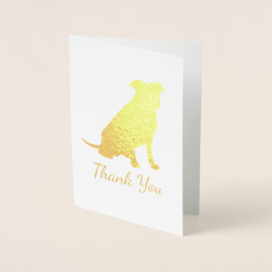 Pit Bull Baby Shower Dog Pitbull Blue Boy Foil Card