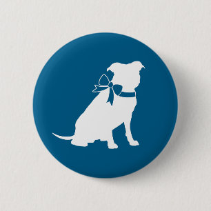 Pit Bull Baby Shower Pitbull Dog Blue Boy 6 Cm Round Badge