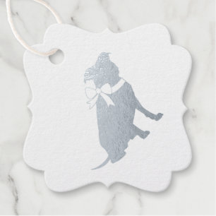 Pit Bull Baby Shower Pitbull Dog Blue Boy Favour Tags