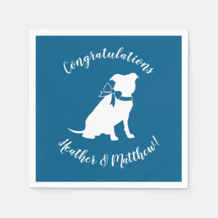 Pit Bull Baby Shower Pitbull Dog Blue Boy Napkin