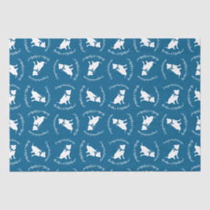 Pit Bull Baby Shower Pitbull Dog Blue Boy Tissue Paper