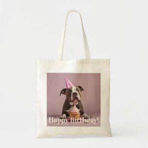 Pit Bull Birthday Celebration Tote Bag