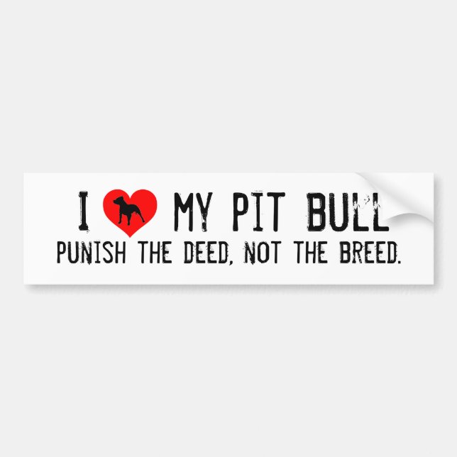 Pit Bull Bumper Sticker (Front)
