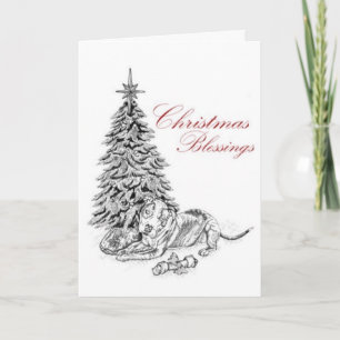 Pit bull Christmas card