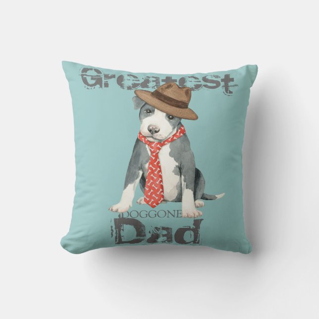Pit Bull Dad Cushion (Front)