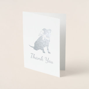 Pit Bull Dog Baby Pitbull Shower Gender Neutral Foil Card