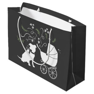 Pit Bull Dog Baby Pitbull Shower Gender Neutral Large Gift Bag