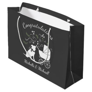 Pit Bull Dog Baby Pitbull Shower Gender Neutral Large Gift Bag