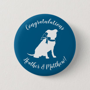 Pit Bull Dog Baby Shower Blue Boy Pitbull 6 Cm Round Badge