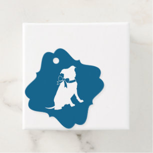 Pit Bull Dog Baby Shower Blue Boy Pitbull Favour Tags