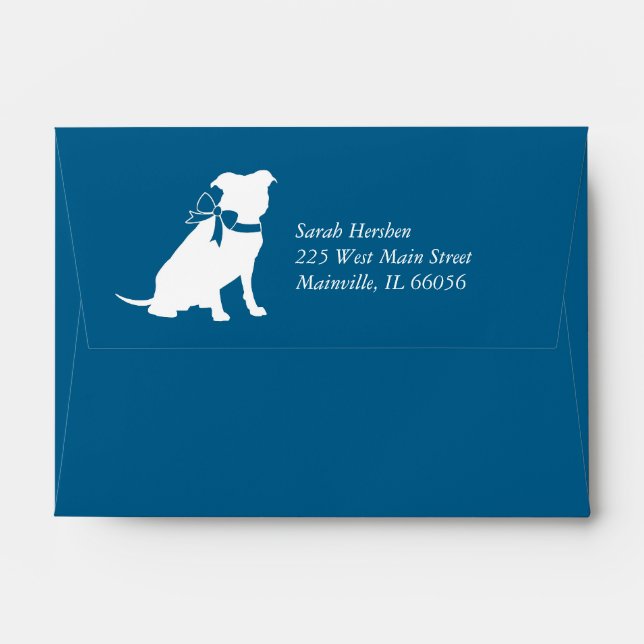 Pit Bull Dog Baby Shower Envelope (Back (Top Flap))