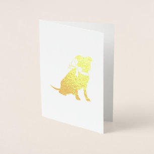 Pit Bull Dog Baby Shower Foil Card
