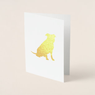 Pit Bull Dog Baby Shower Gender Neutral Foil Card