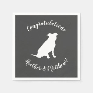 Pit Bull Dog Baby Shower Gender Neutral Napkin