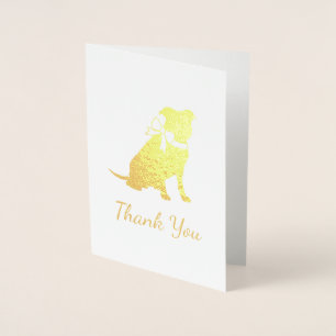 Pit Bull Dog Baby Shower Gender Neutral Pitbull Foil Card