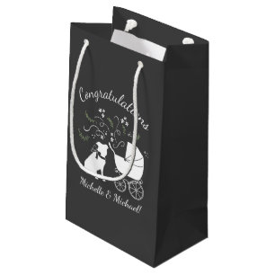 Pit Bull Dog Baby Shower Gender Neutral Small Gift Bag
