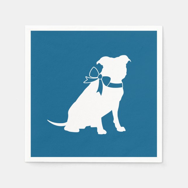 Pit Bull Dog Baby Shower Napkin (Front)